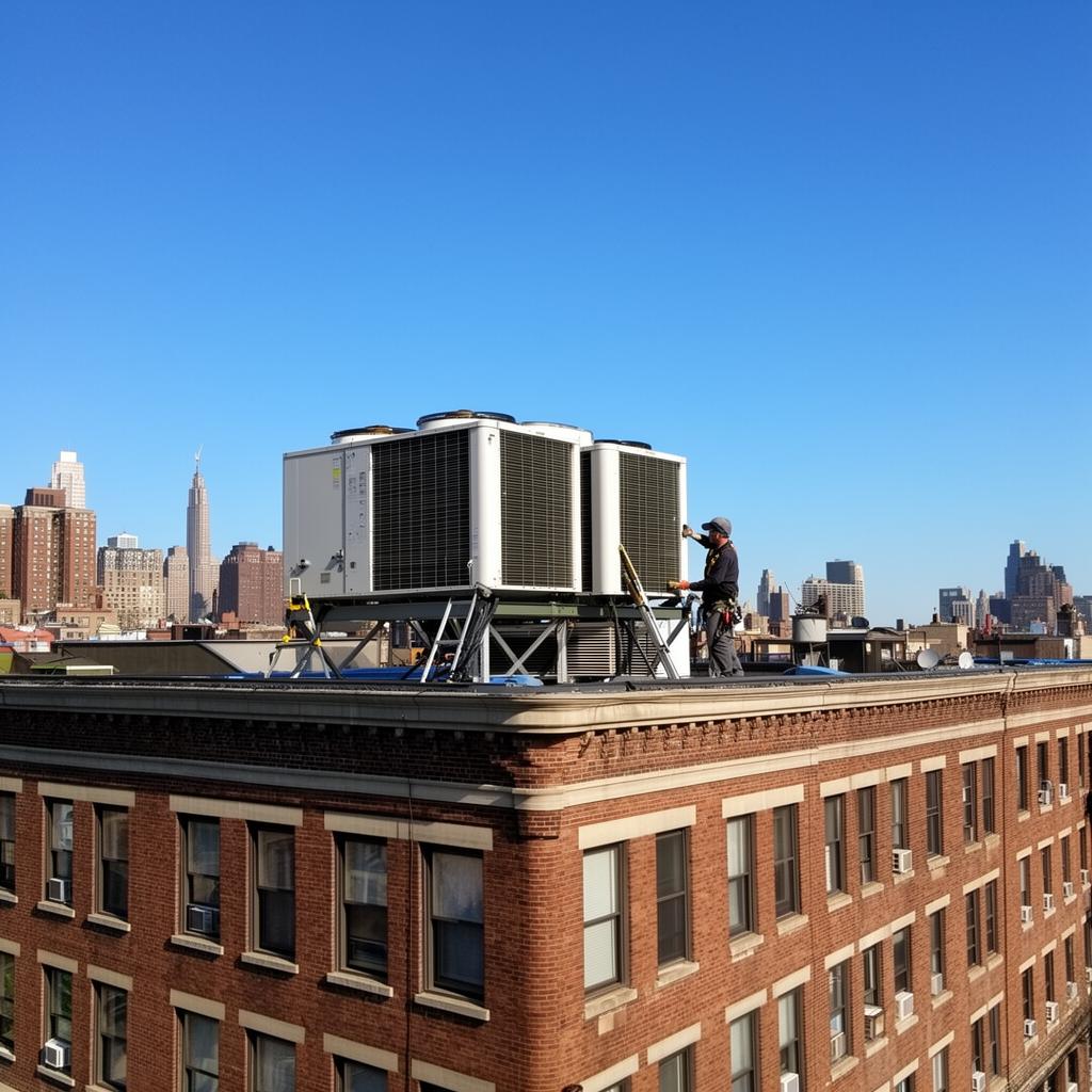 Rooftop HVAC installation — Manhattan